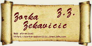Zorka Zekavičić vizit kartica
